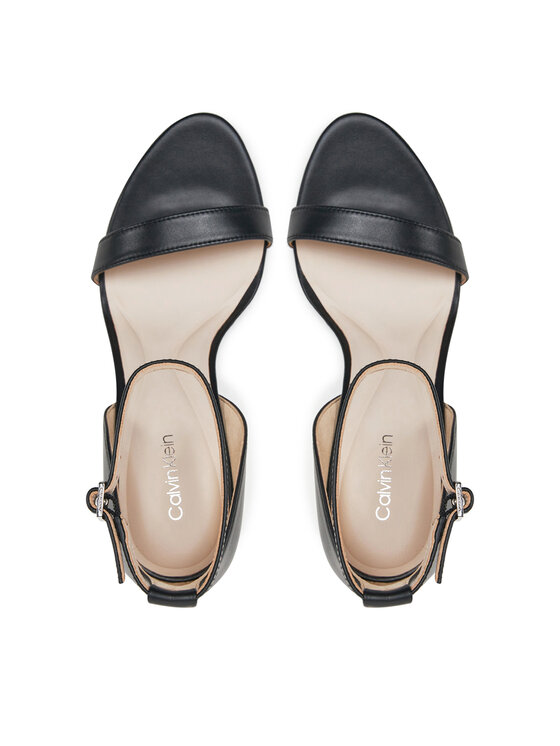 Calvin Klein Basutės Calvin Klein Heel Sandal 90 - Lth HW0HW02337 Juoda