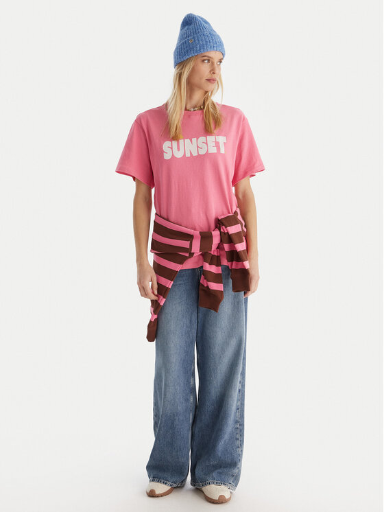 Roxy Roxy Camiseta Sunnyoversize Easy ERJZT06033 Rosa Oversize