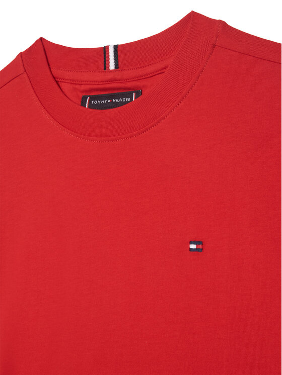 Tommy Hilfiger Tommy Hilfiger Camiseta Essential Flag KB0KB09646 Rojo Regular Fit