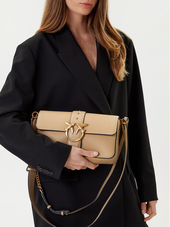 PINKO Дамска чанта PINKO Love One Classic Fl 104524 A0QO C50Q Бежов