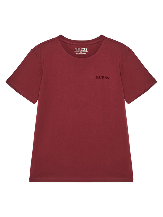 Guess Guess Футболка L5YI39 K8HM4 Бордовий Regular Fit