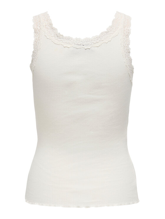 ONLY ONLY Marškinėliai Sara 15345994 Kreminė Slim Fit