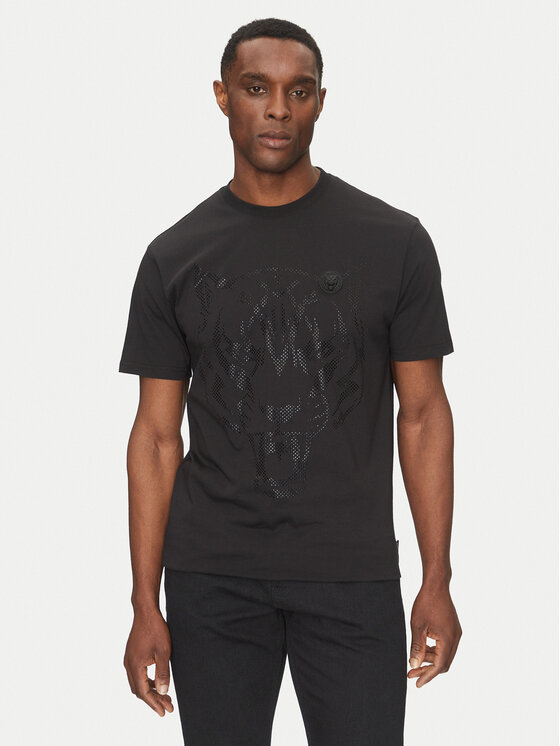 Plein Sport Plein Sport Футболка SAEC MTK8009 STE001N Чорний Regular Fit