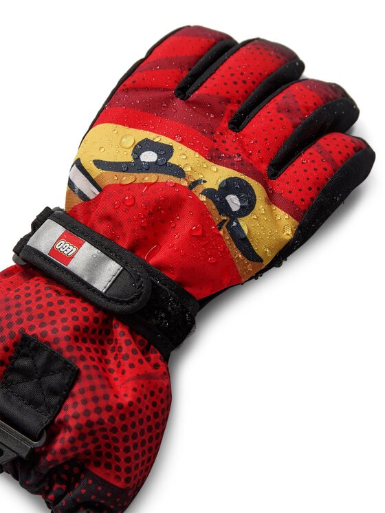 LEGO Lyžařské rukavice LEGO Lwgan 807 11010969 Červená