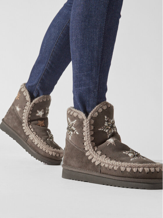 Mou Μπότες Χιονιού Mou Eskimo Wool FW101077A Καφέ