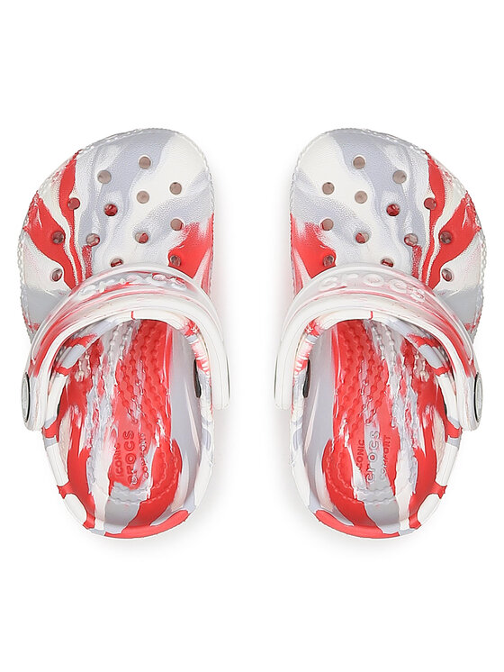 Crocs Natikači Crocs Classic Marbled Clog T 206838 Bela