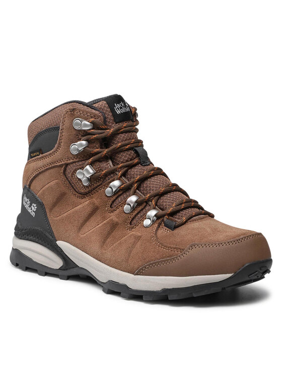 Jack Wolfskin Trekingová obuv Jack Wolfskin Refugio Texapore Mid W 4050871 Hnedá