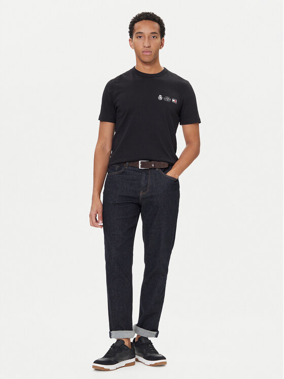 Tommy Hilfiger Tommy Hilfiger Camiseta MW0MW40011 Negro Regular Fit