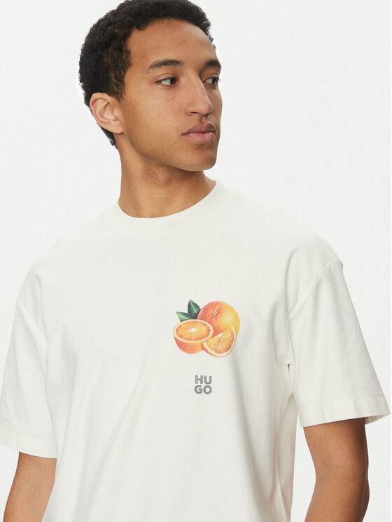 HUGO HUGO Majica Dartiee 50537576 Écru Oversize