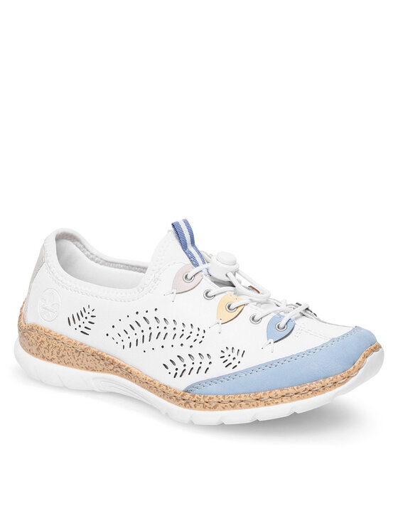 Rieker Pantofi Rieker N4276-80 Alb
