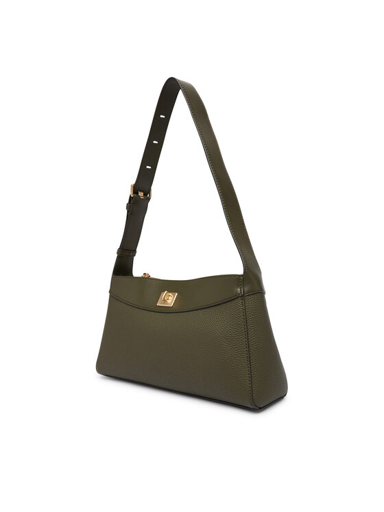 Calvin Klein Kabelka Calvin Klein Mix Media Shoulder Bag LV04F3886G Tmavě zelená