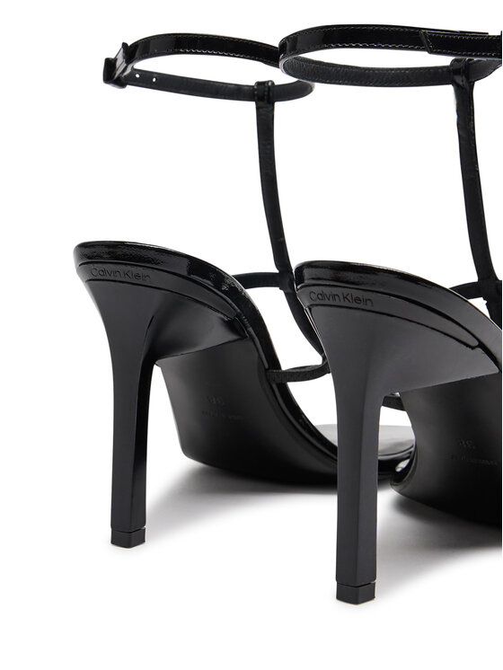Calvin Klein Sandale Calvin Klein Heel Gladi Sandal 90 Pat HW0HW02312 Crna