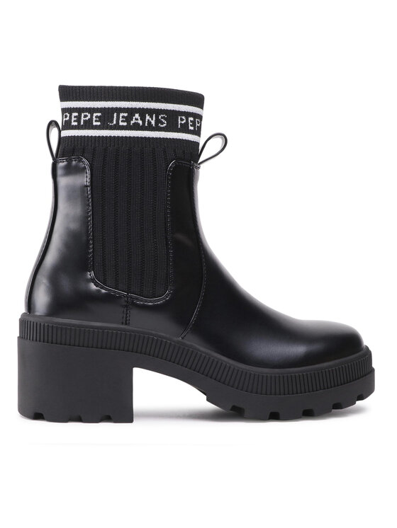Pepe Jeans Botki Pepe Jeans Coventry Chelsea PLS50443 Czarny
