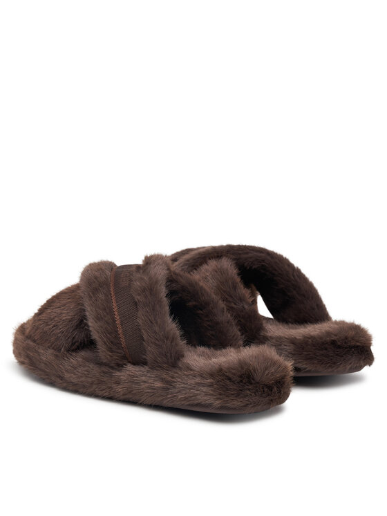 Tommy Hilfiger Пантофи Tommy Hilfiger Th Feminine House Shoes FW0FW09615 Тъмнокафяв