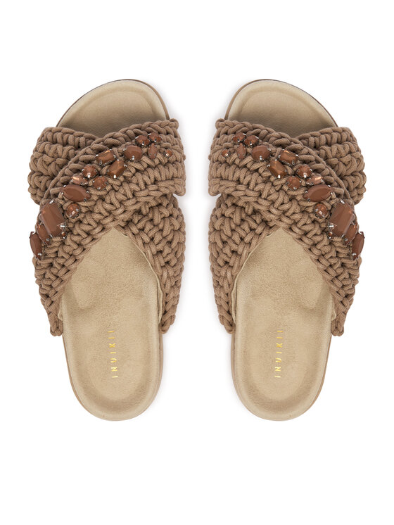 Inuikii Шльопанці Inuikii Woven Stones Platform 1004.005.0043 Бежевий