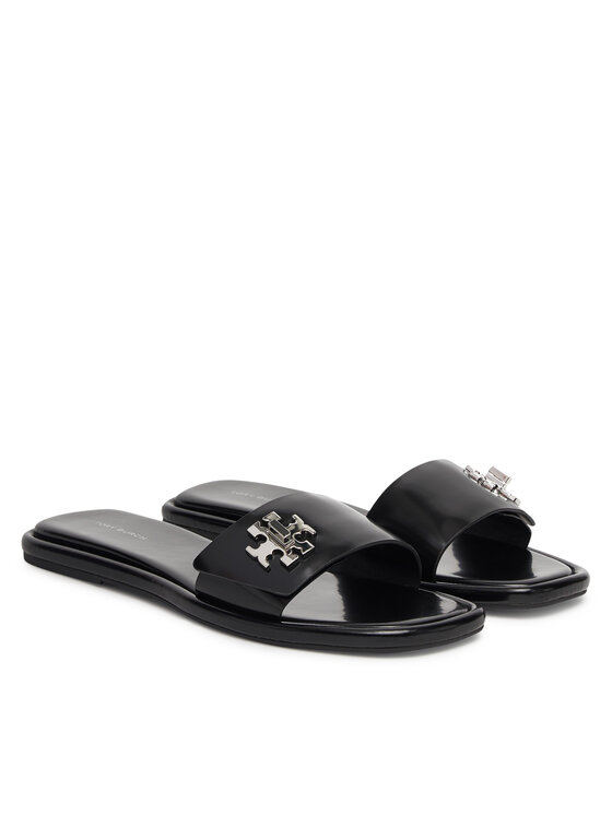 Tory Burch Шльопанці Tory Burch T Lock Slide 164676 Чорний