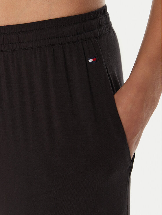 Tommy Hilfiger Tommy Hilfiger Pidžama hlače UW0UW05575 Crna Relaxed Fit