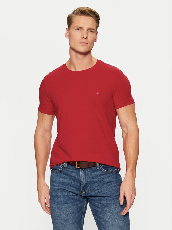 Tommy Hilfiger Tommy Hilfiger Marškinėliai MW0MW10800 Raudona Slim Fit