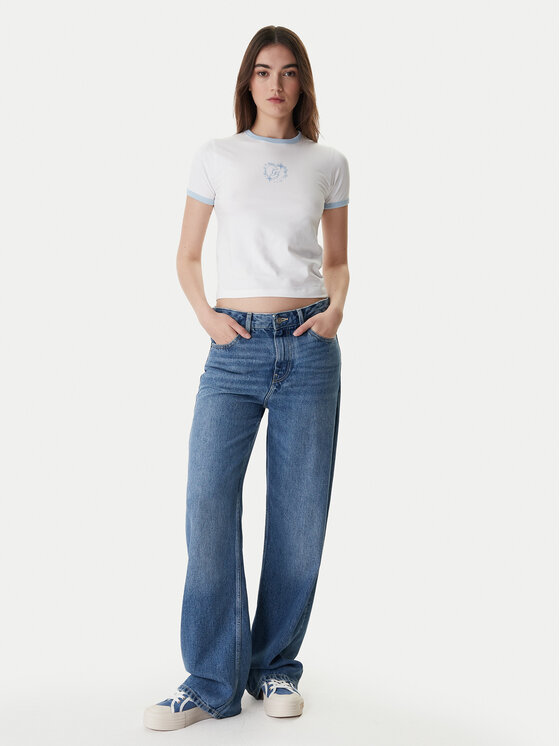 Guess Jeans Guess Jeans Футболка W6RI16 J1314 Білий Regular Fit