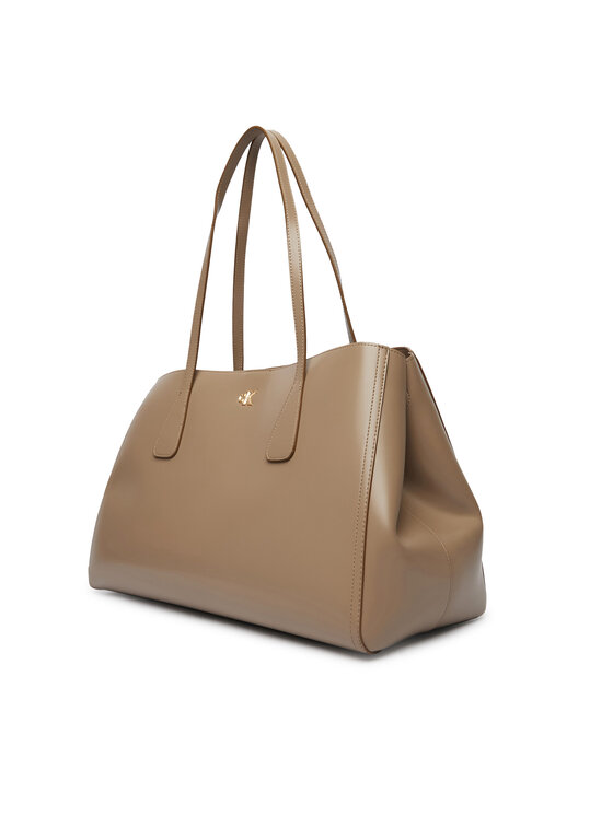 Calvin Klein Geantă Calvin Klein Ck Snap Large Tote LV04F3502G Bej