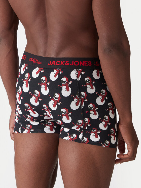 Jack & Jones Jack & Jones Набір боксерські шорти та шкарпетки Snow Skulls Giftbox 12285138 Чорний