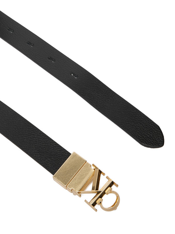 Calvin Klein Колан Calvin Klein Facet Ck 25Mm Pebble Rev/Adj LV04F7044G Черен