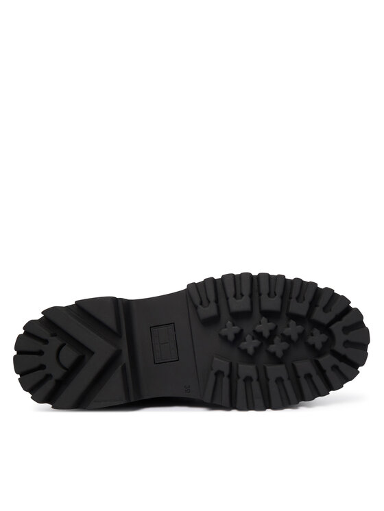 Tommy Jeans Zapatos hasta el tobillo Tommy Jeans Archive '01 Boat Shoe Leather EN0EN03003 Negro