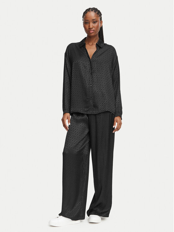 BOSS BOSS Camisa de pijama 50570996 Negro Relaxed Fit