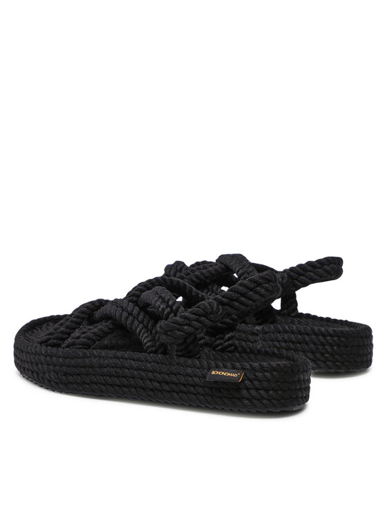 Bohonomad Espadrile Bohonomad Bodrum Platform BOD.0020.PRS Črna