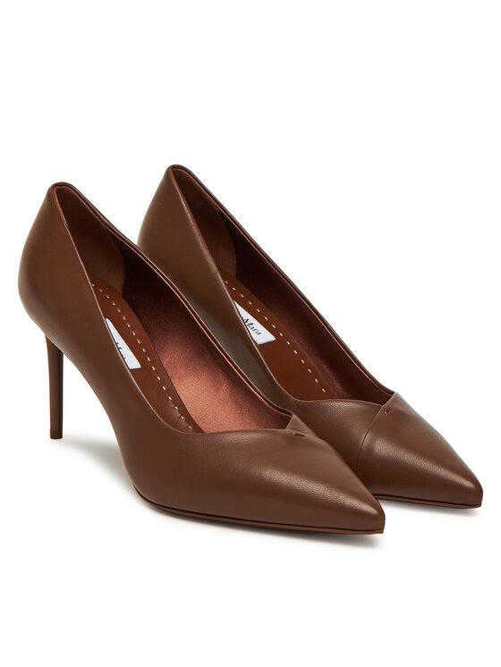 Max Mara Pantofi cu toc subțire Max Mara Phyllis 2524526191600 Maro