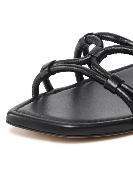 Stuart Weitzman Чехли Stuart Weitzman Wovenknotslidesandal SA616 Черен