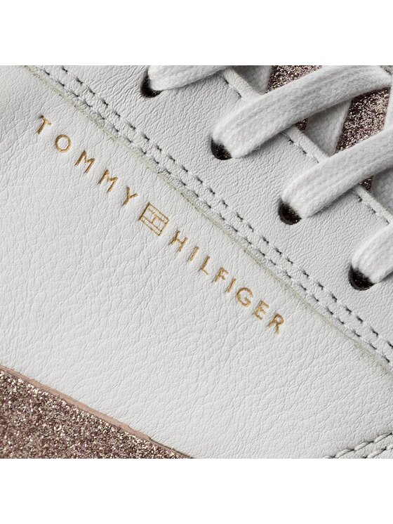 Tommy Hilfiger Sportcipők Tommy Hilfiger Sparkle Outsole Glitter Sneaker FW0FW02798 Fehér
