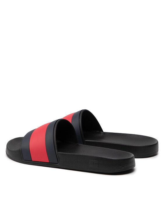 Tommy Hilfiger Natikači Tommy Hilfiger Rubber Th Flag Pool Slide FM0FM04263 Črna