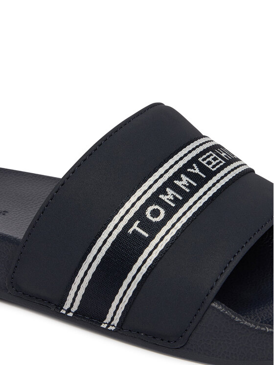 Tommy Hilfiger Klapki Tommy Hilfiger Logo Tape Webbing FW0FW09359 Granatowy