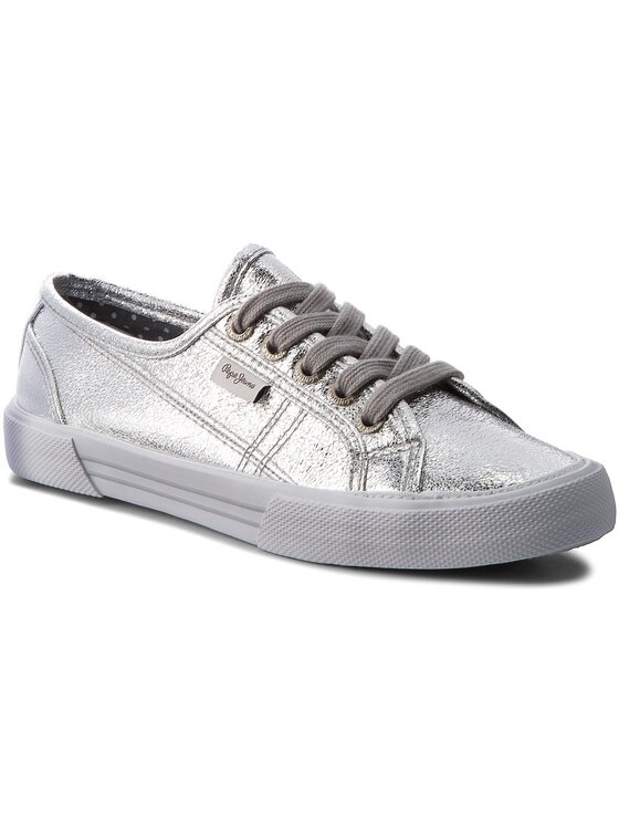 Pepe Jeans Teniszcipő Pepe Jeans Aberlady Met 18 PLS30587 Ezüst