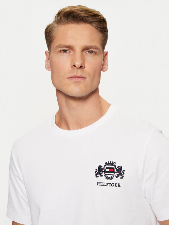 Tommy Hilfiger Tommy Hilfiger Póló MW0MW38076 Fehér Regular Fit
