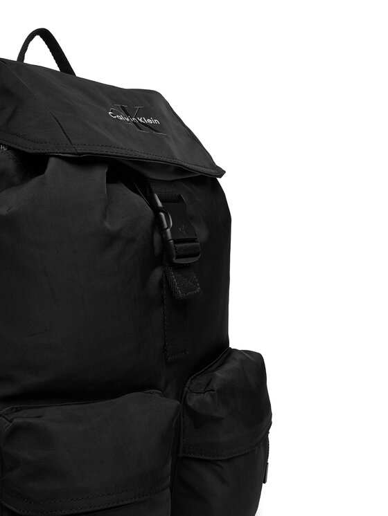 Calvin Klein Mugursoma Calvin Klein Bold Flap Backpack LV04D3270G Melns