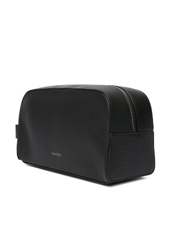 Calvin Klein Kosmetyczka Calvin Klein Foil Emboss Dopp Kit LV04D1031G Czarny