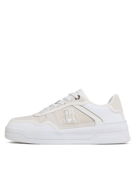 Tommy Hilfiger Αθλητικά Tommy Hilfiger Th Woven Basket Sneaker FW0FW07289 Λευκό
