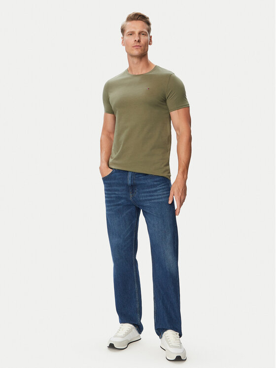 Tommy Jeans Tommy Jeans Camiseta DM0DM04411 Verde Slim Fit
