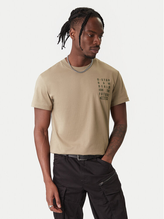 G-STAR G-Star Raw Футболка Text Chest D25968-C506 6057 Зелений Regular Fit