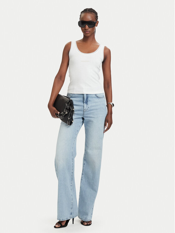 Patrizia Pepe Patrizia Pepe Top 2M4523/J407-W146 Blanco Slim Fit