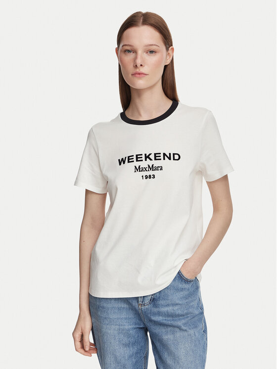 Weekend Max Mara Weekend Max Mara Camiseta Edison 2625976041 Blanco Regular Fit