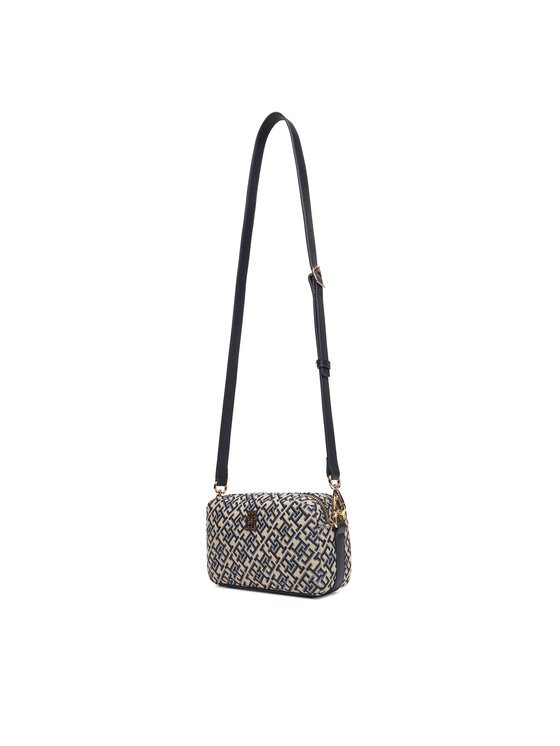 Tommy Hilfiger Ročna torba Tommy Hilfiger Th Jacquard Camera Bag AW0AW17443 Mornarsko modra
