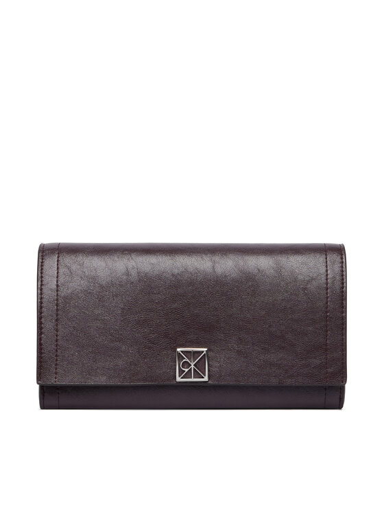 Calvin Klein Portofel Calvin Klein Emblem Hw Long Bifold LV04F1316G Maro