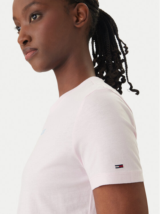 Tommy Jeans Tommy Jeans Camiseta DW0DW22277 Rosa Regular Fit