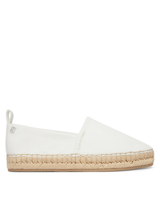 Calvin Klein Espadrilles Calvin Klein Oblique Espadrille Canvas HW0HW02931 Balts