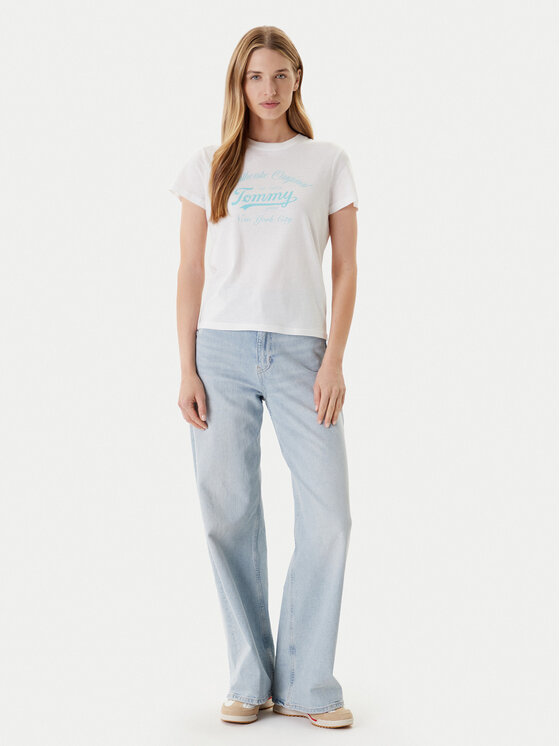 Tommy Jeans Tommy Jeans T-shirt Essential DW0DW21404 Bianco Regular Fit