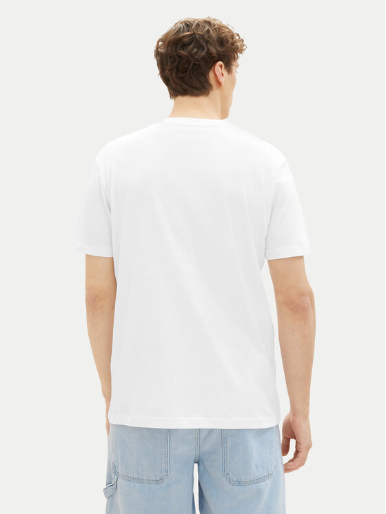 Tom Tailor Denim Tom Tailor Denim T-shirt 1037653 Bianco Basic Fit