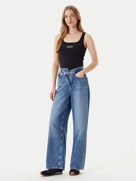 Guess Jeans Guess Jeans Top W5YP35 KA0H1 Negro Regular Fit